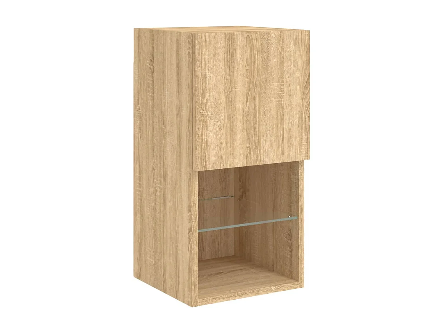 Mueble TV multimedia Estantería TV Aparador TV Comedor Salón Dormitorio con luces LED 2 piezas Roble Sonoma 305 x 30 x 60 cm marrón 02_0028873