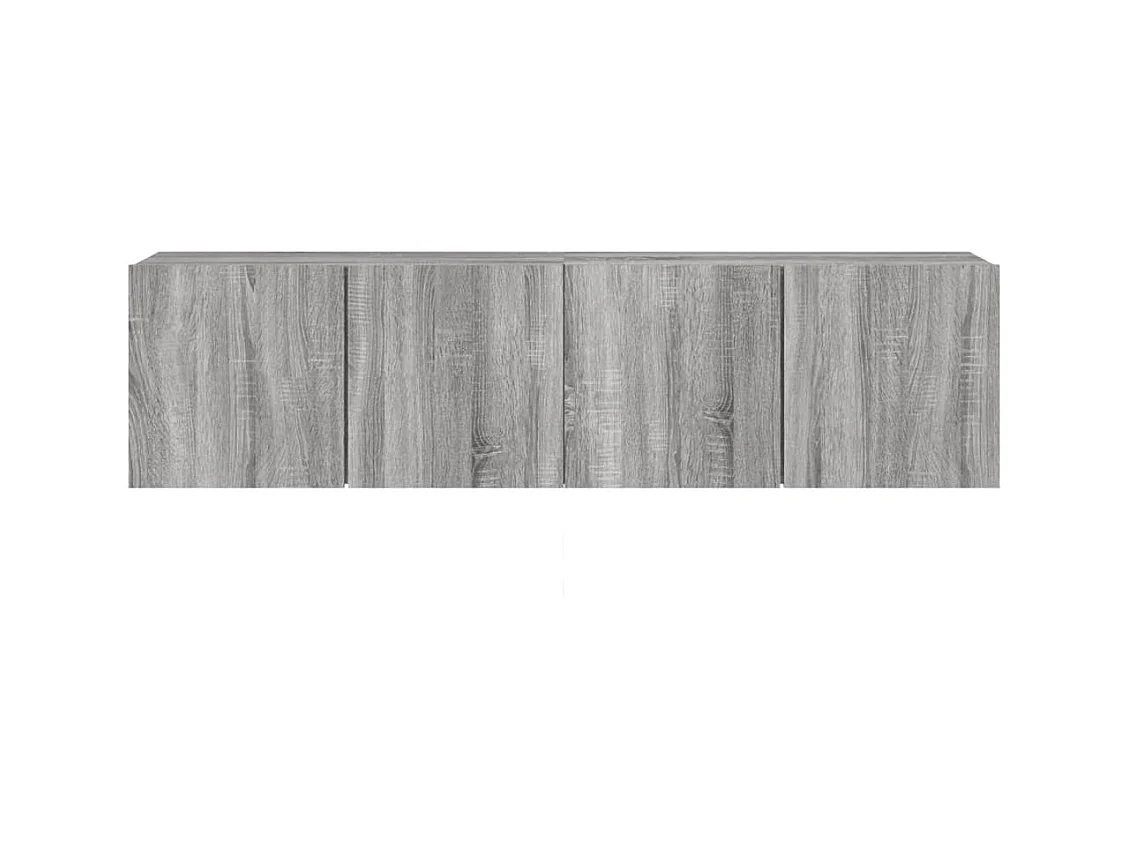 Móveis de TV de parede prateleira multimídia aparador TV sala de jantar sala de estar quarto 2 peças sonoma 80 x 30 x 41 cm cinza 02_0029017