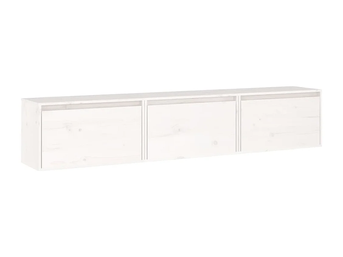 Meubles TV multimédia étagère bois blanc 180 x 30 x 35 cm 02_0028664