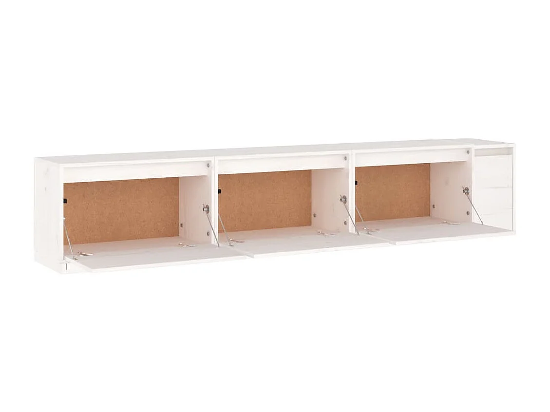 Meubles TV multimédia étagère bois blanc 180 x 30 x 35 cm 02_0028664