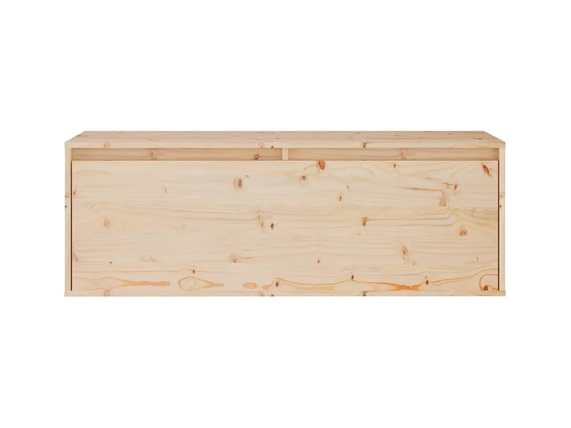 Mobile TV multimediale Mensola TV Credenza TV Sala da pranzo Soggiorno Camera da letto 2 pezzi in legno massello di pino marrone 02_0028584