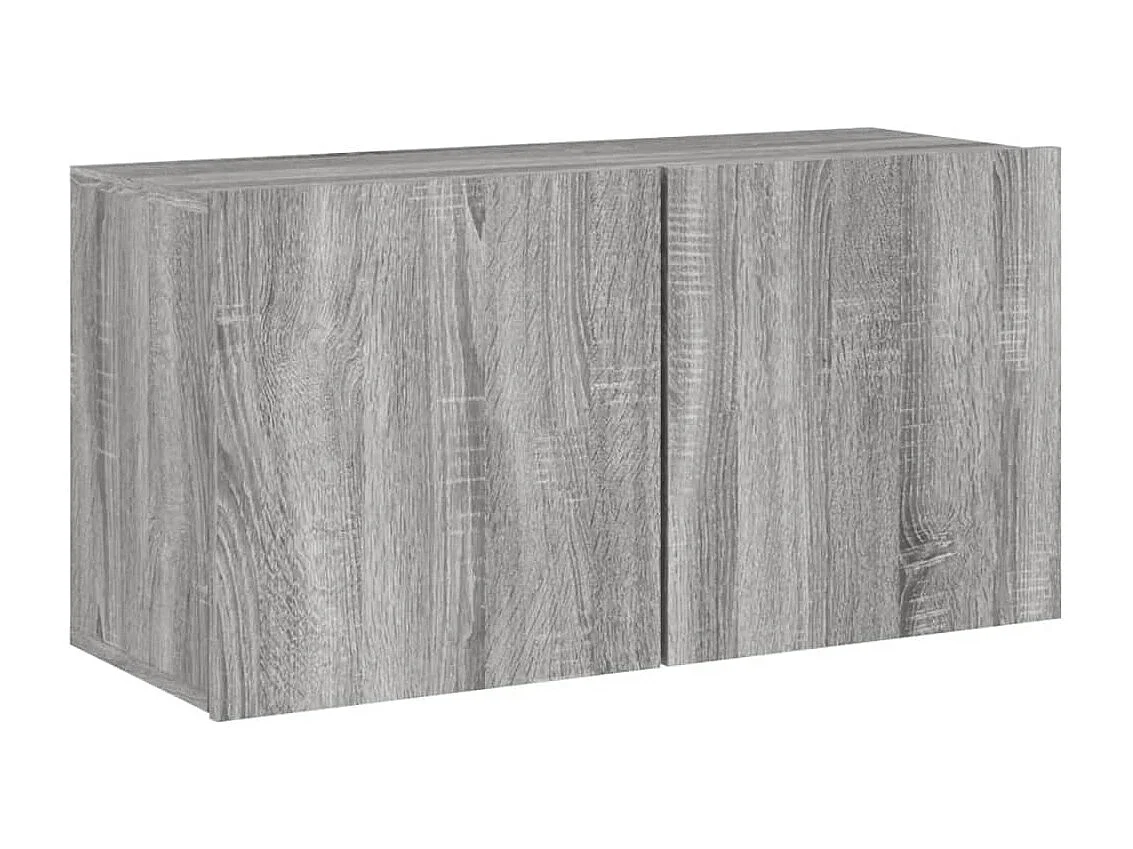 Mueble de TV multimedia estante para TV aparador de TV comedor sala de estar dormitorio 5 piezas madera de ingeniería Sonoma gris 02_0029311