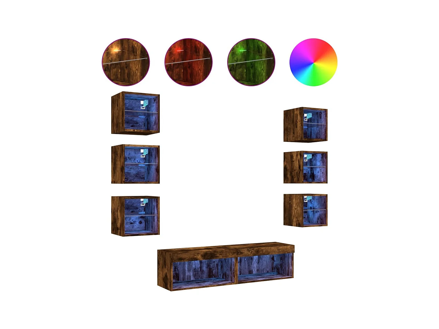 Meubles TV multimédia étagère bois marron 60 x 30 x 30 cm 02_0029479