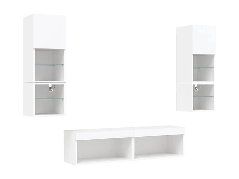 Meubles TV multimédia étagère bois blanc 60 x 30 x 30 cm 02_0029428
