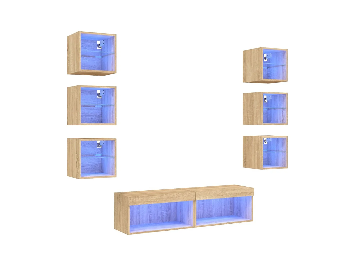 Meubles TV multimédia étagère bois marron 60 x 30 x 30 cm 02_0029482