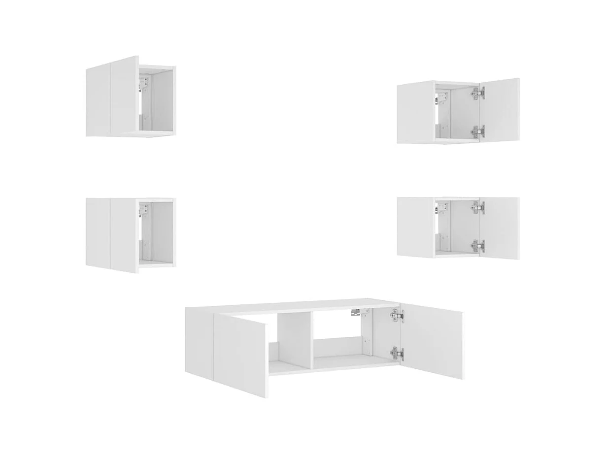 Meuble TV multimédia étagère blanc 100 x 35 x 31 cm 02_0028227