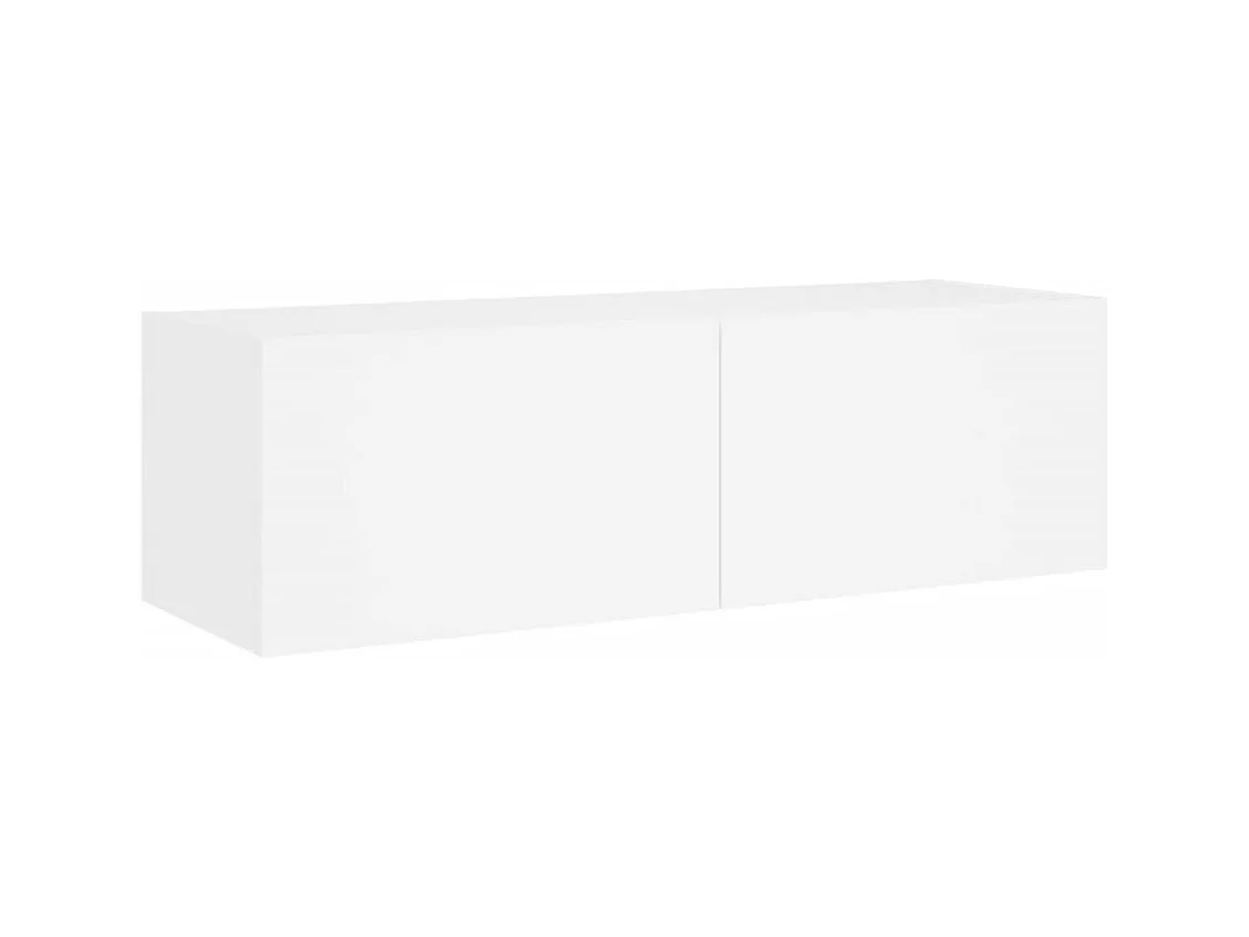 Meuble TV multimédia étagère blanc 100 x 35 x 31 cm 02_0028227
