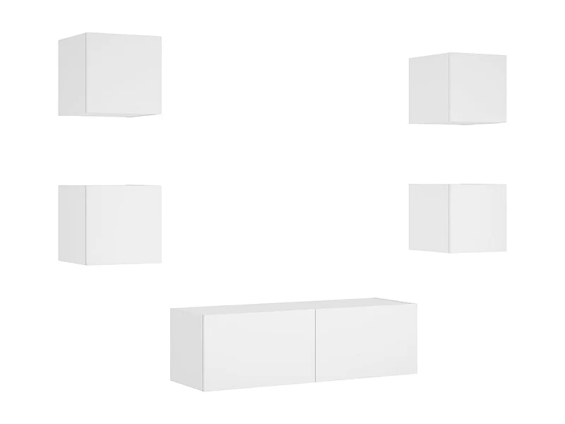 Meuble TV multimédia étagère blanc 100 x 35 x 31 cm 02_0028227