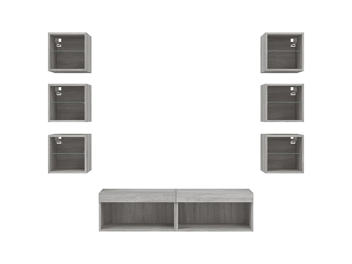 Meubles TV multimédia étagère bois marron 60 x 30 x 30 cm 02_0029483