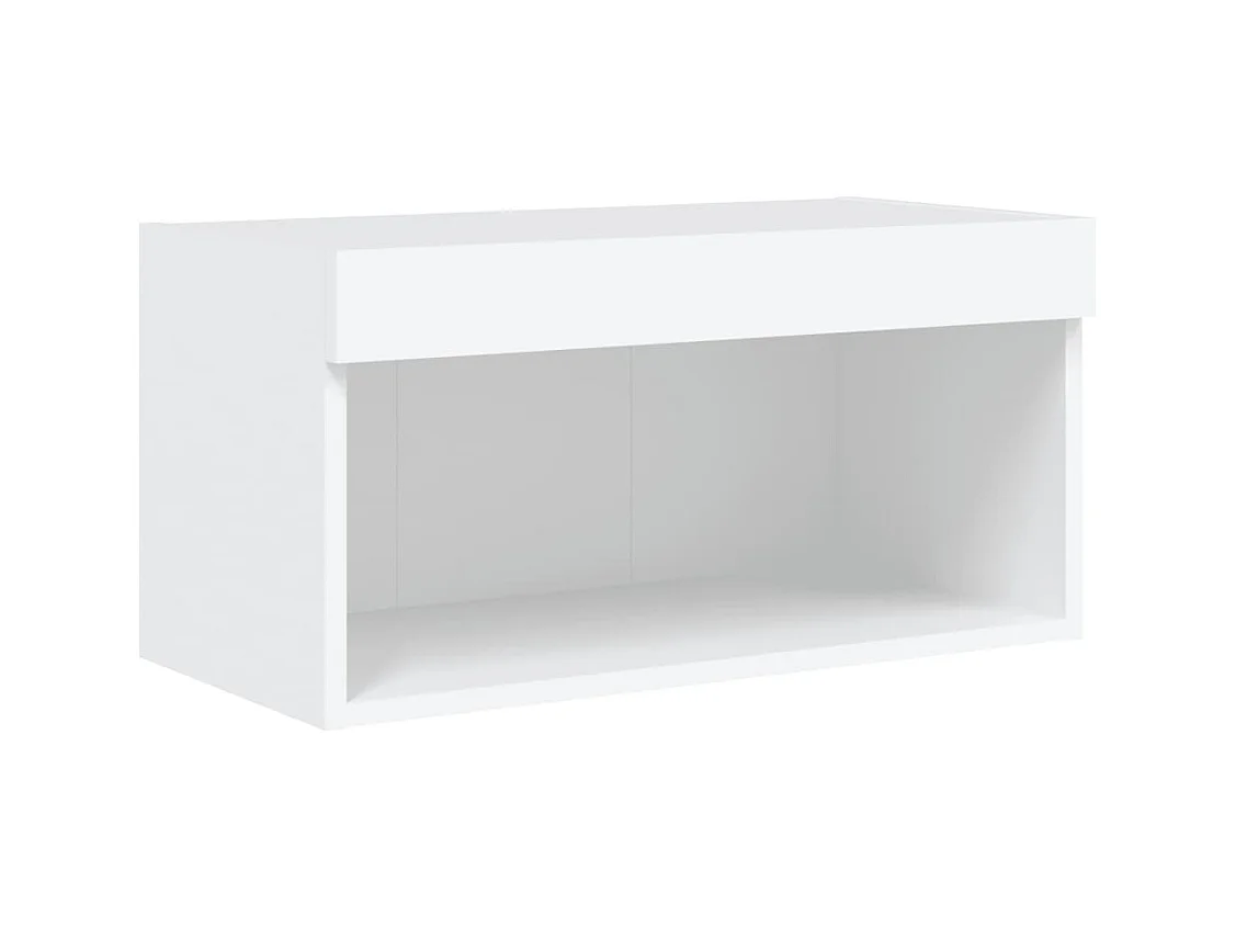 Meubles TV multimédia étagère bois blanc 60 x 30 x 30 cm 02_0029473