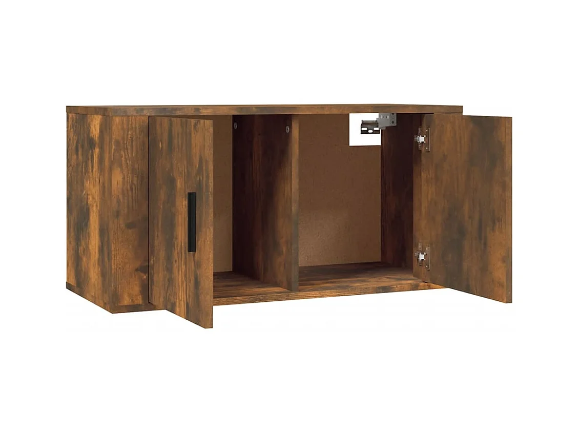 Mobili TV a parete scaffale multimediale credenza TV TV sala da pranzo soggiorno camera da letto 2 pezzi rovere affumicato 80 x 345 x 40 cm marrone 02_0028991