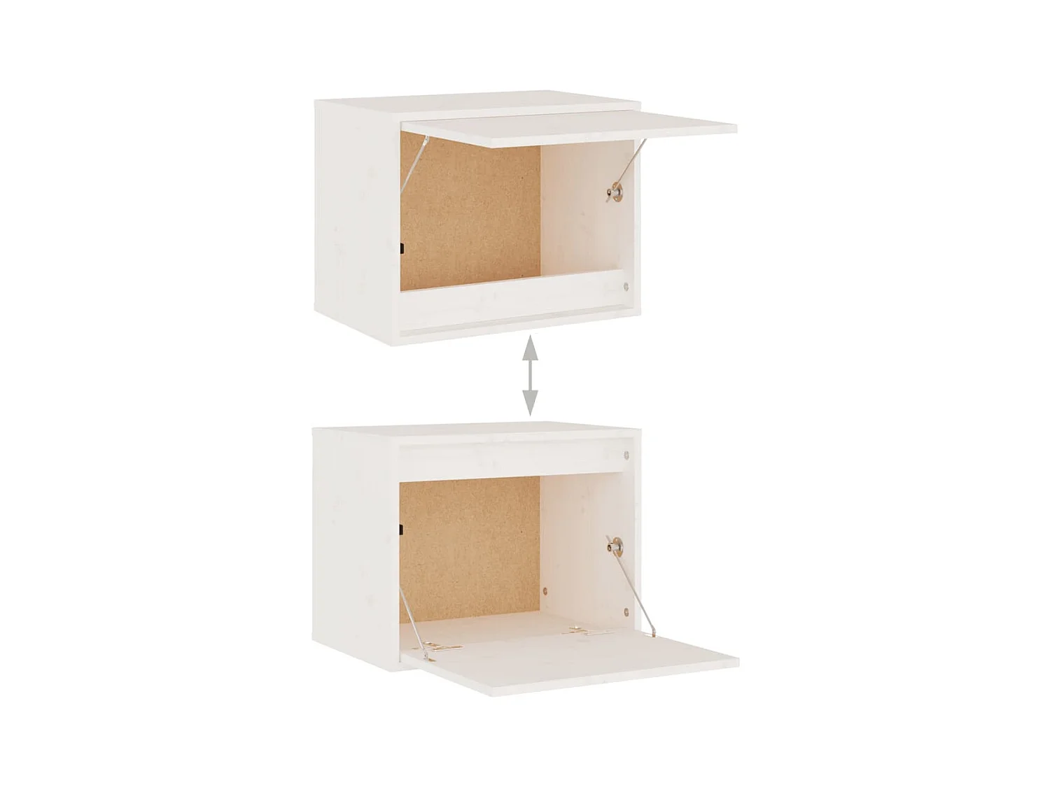 Meubles TV multimédia étagère bois blanc 40 x 30 x 35 cm 02_0028813