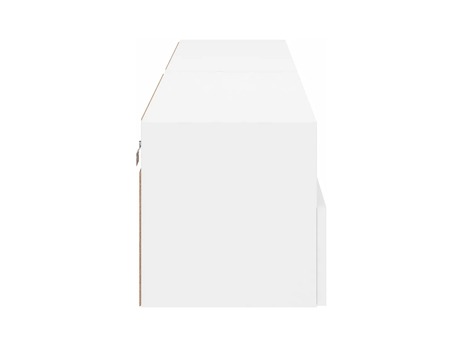 Muebles de TV de pared Estantería multimedia Aparador de TV Comedor Salón Dormitorio 2 piezas 80 x 30 x 30 cm Madera de ingeniería Blanco 02_0028930