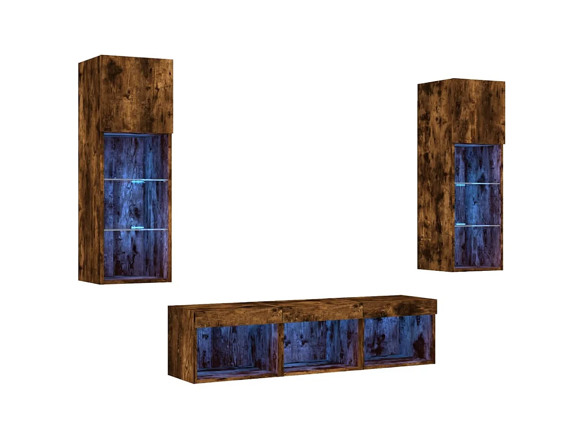 Meubles TV multimédia étagère bois marron 40 x 30 x 30 cm 02_0029409