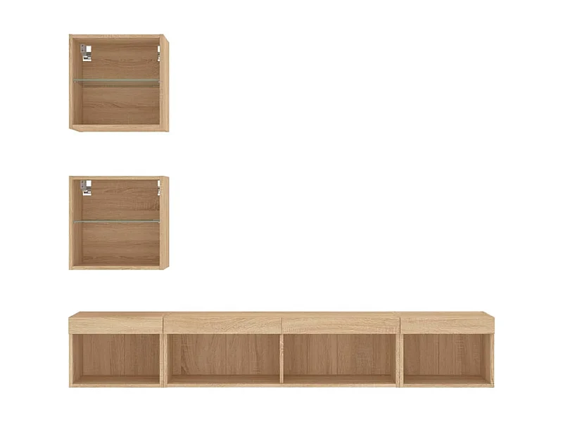 Meubles TV multimédia étagère bois marron 100 x 30 x 30 cm 02_0029419