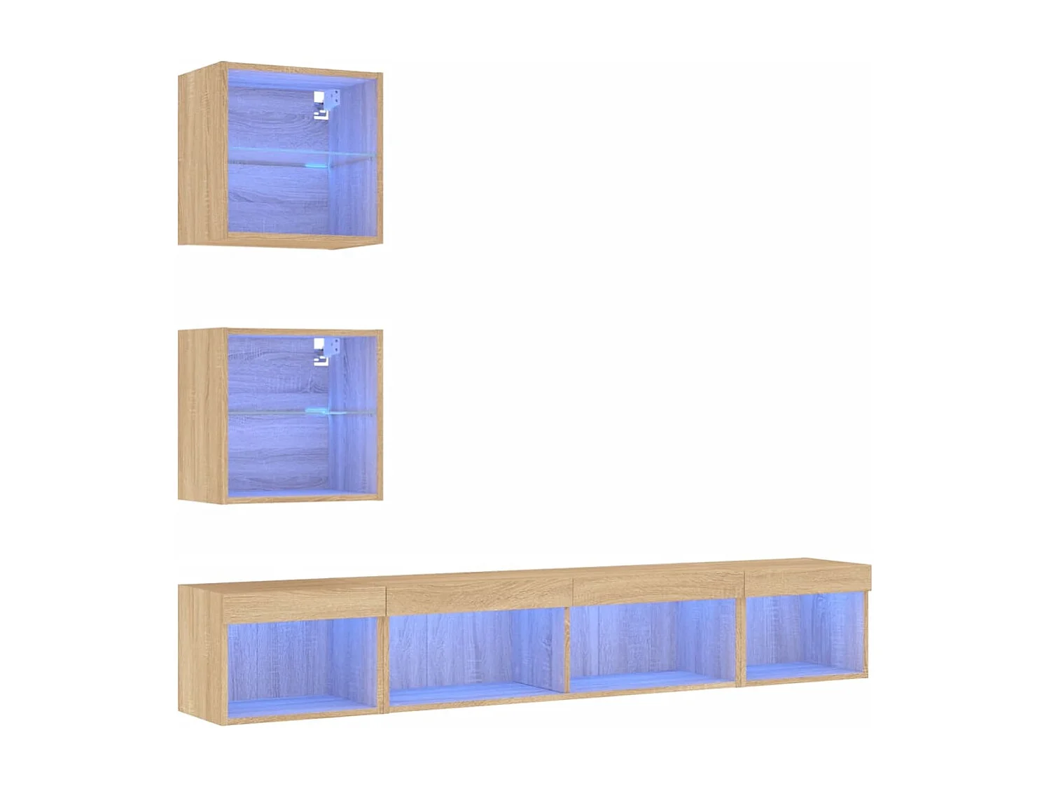 Meubles TV multimédia étagère bois marron 100 x 30 x 30 cm 02_0029419