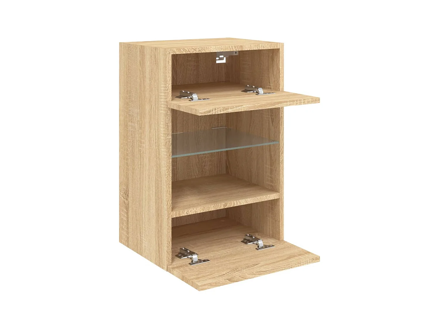 Mobili TV da parete scaffale multimediale credenza TV sala da pranzo soggiorno camera da letto luci LED 2 pezzi rovere Sonoma 40 x 30 x 605 cm marrone 02_0029174