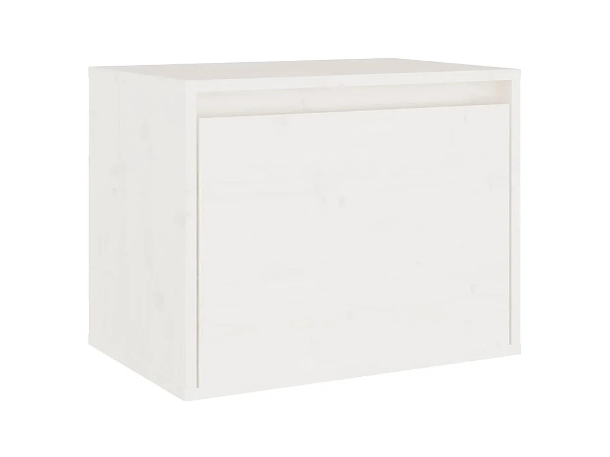 Meubles TV multimédia étagère bois blanc 60 x 30 x 35 cm 02_0028789