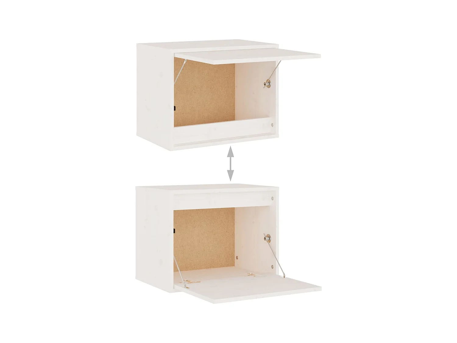 Meubles TV multimédia étagère bois blanc 60 x 30 x 35 cm 02_0028789