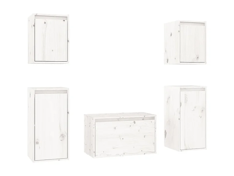 Meubles TV multimédia étagère bois blanc 60 x 30 x 35 cm 02_0028771