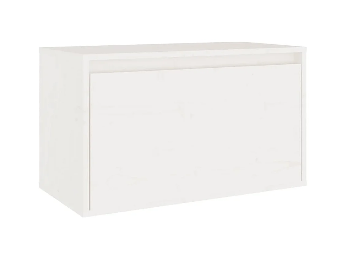 Meubles TV multimédia étagère bois blanc 60 x 30 x 35 cm 02_0028771