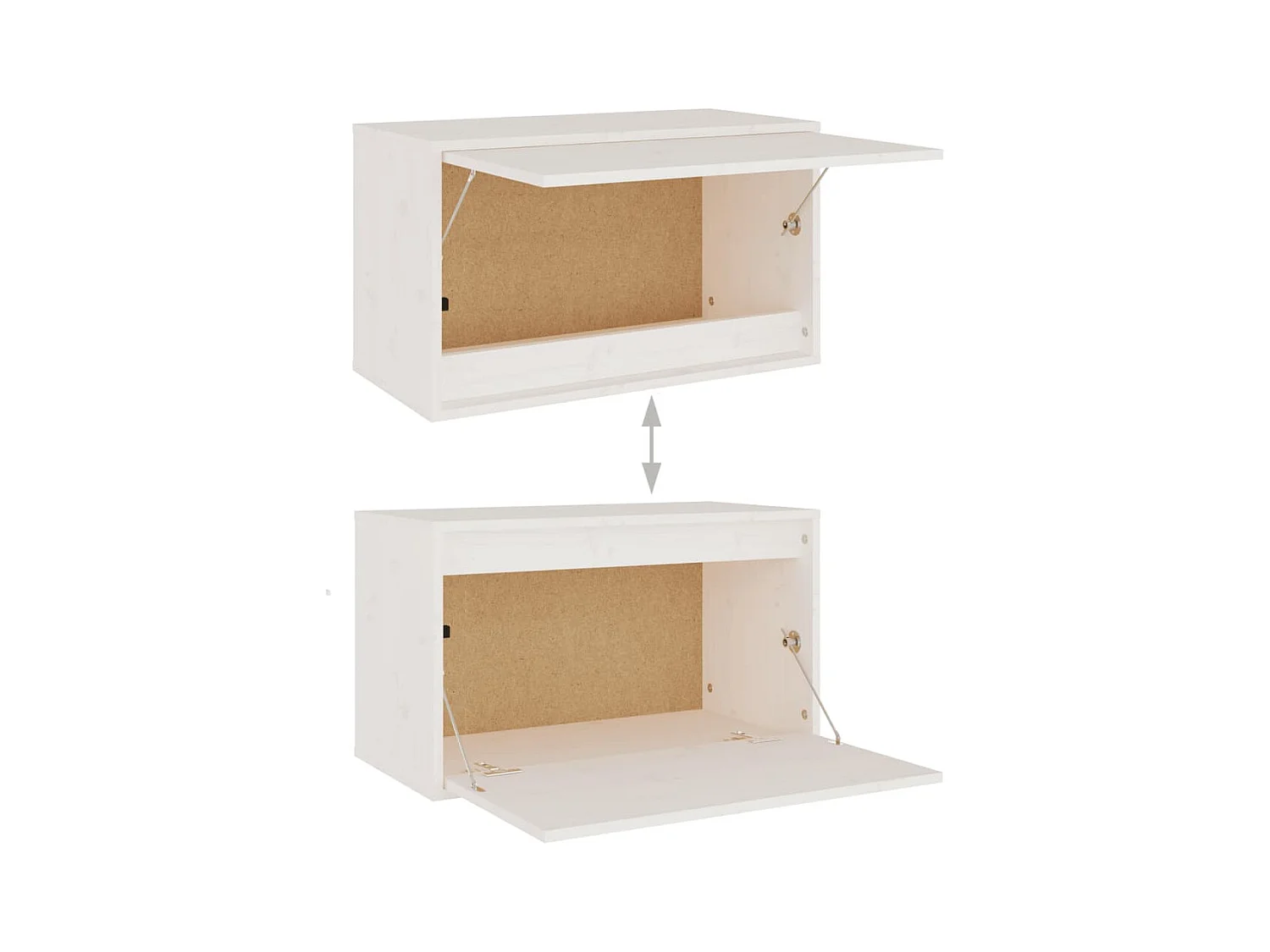 Meubles TV multimédia étagère bois blanc 60 x 30 x 35 cm 02_0028771