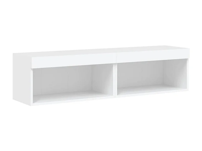 Mueble TV multimedia Estante TV Aparador TV Comedor Salón Dormitorio con luces LED 2 piezas 60 x 30 x 30 cm blanco 02_0028843