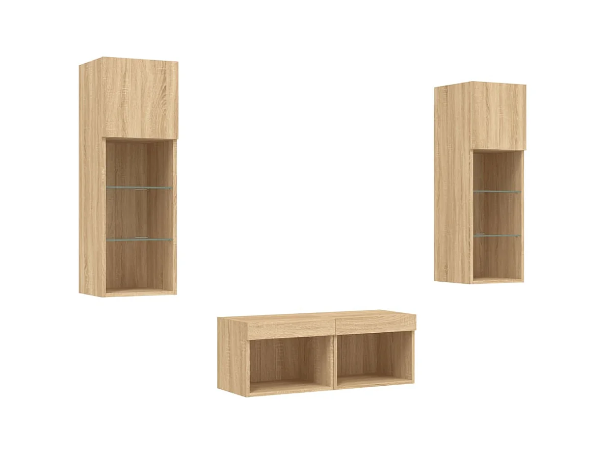 Meuble TV multimédia étagère marron 40 x 30 x 30 cm 02_0028223