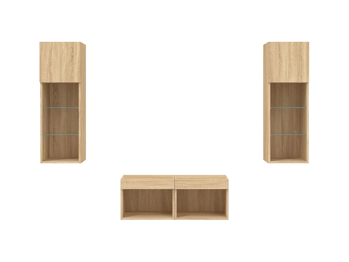 Meuble TV multimédia étagère marron 40 x 30 x 30 cm 02_0028223