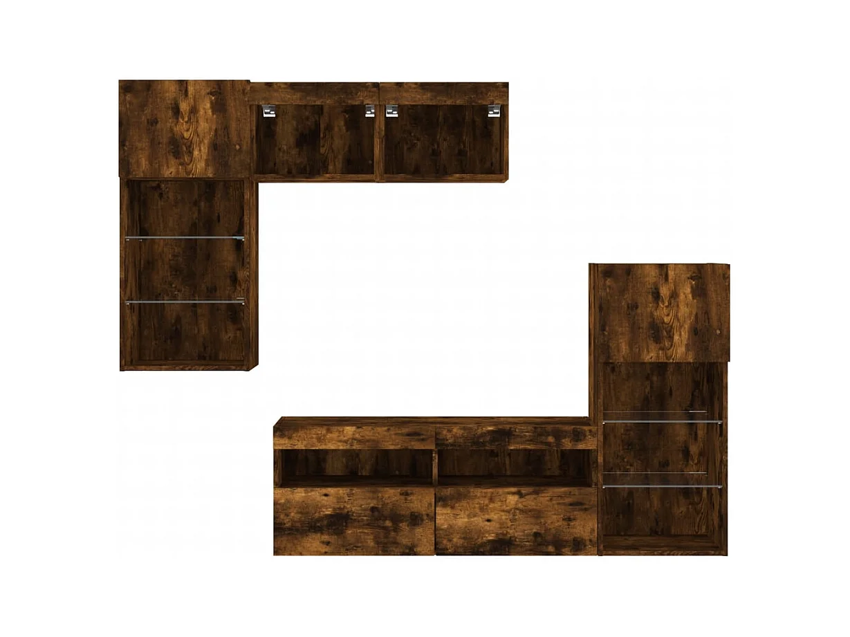 Meubles TV multimédia étagère bois marron 100 x 30 x 40 cm 02_0029411