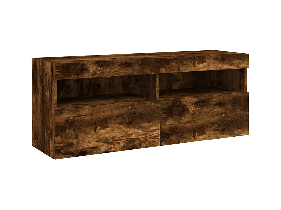 Meubles TV multimédia étagère bois marron 100 x 30 x 40 cm 02_0029411
