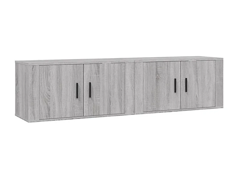 Mobili TV da parete scaffale multimediale credenza TV sala da pranzo soggiorno camera da letto 2 pezzi sonoma 80 x 345 x 40 cm grigio 02_0029018