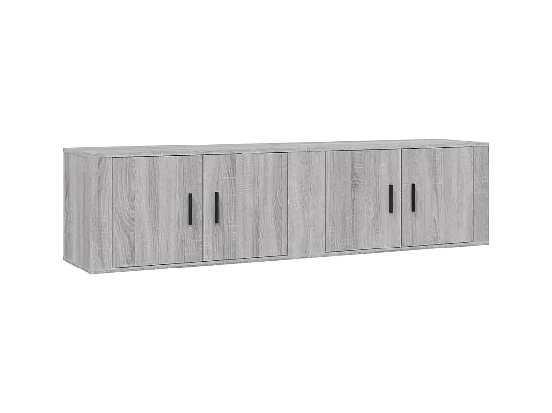Meubles TV muraux multimédia grise 80 x 34.5 x 40 cm 02_0029018