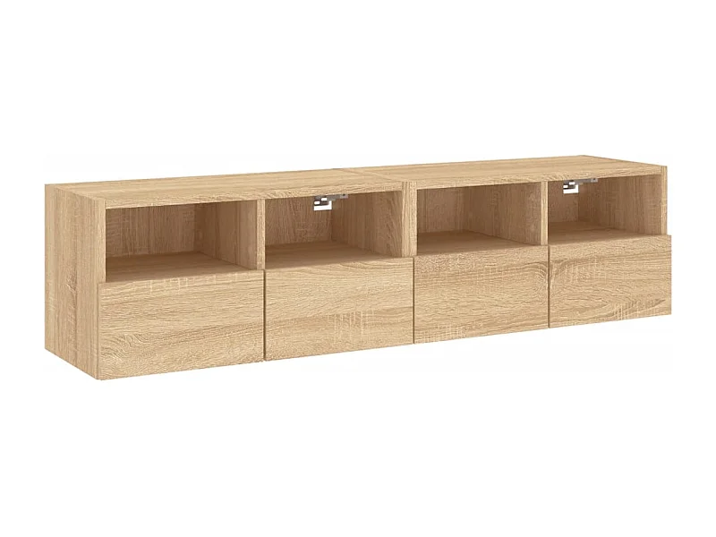 Meubles TV muraux multimédia bois marron 60 x 30 x 30 cm 02_0028999