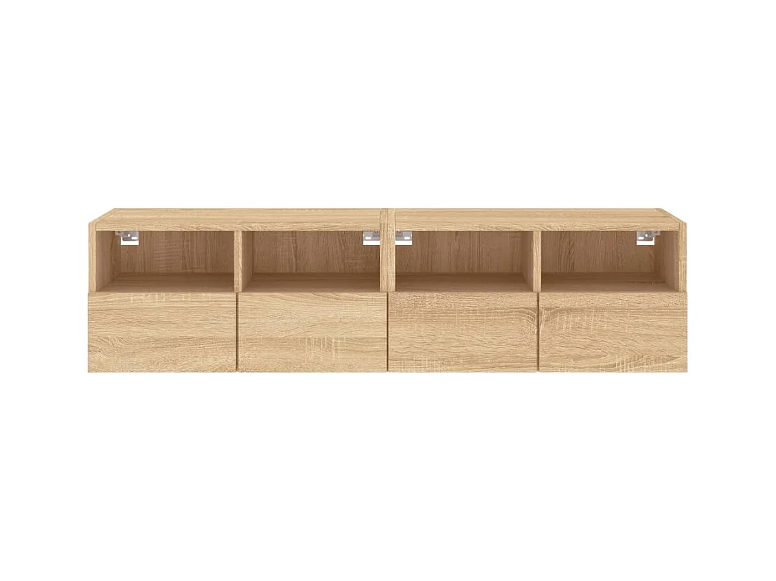Meubles TV muraux multimédia bois marron 60 x 30 x 30 cm 02_0028999
