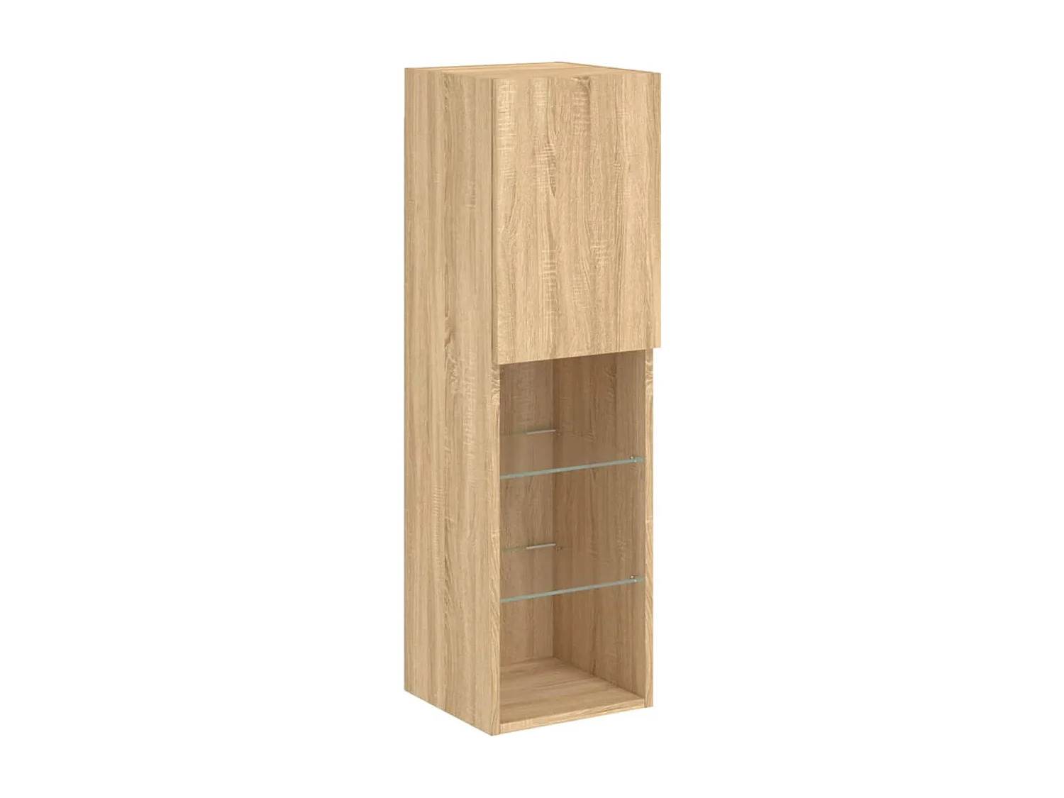 Suporte de TV multimídia prateleira de TV buffet de TV sala de jantar sala de estar quarto com LED 4 peças carvalho Sonoma madeira projetada marrom 02_0029364