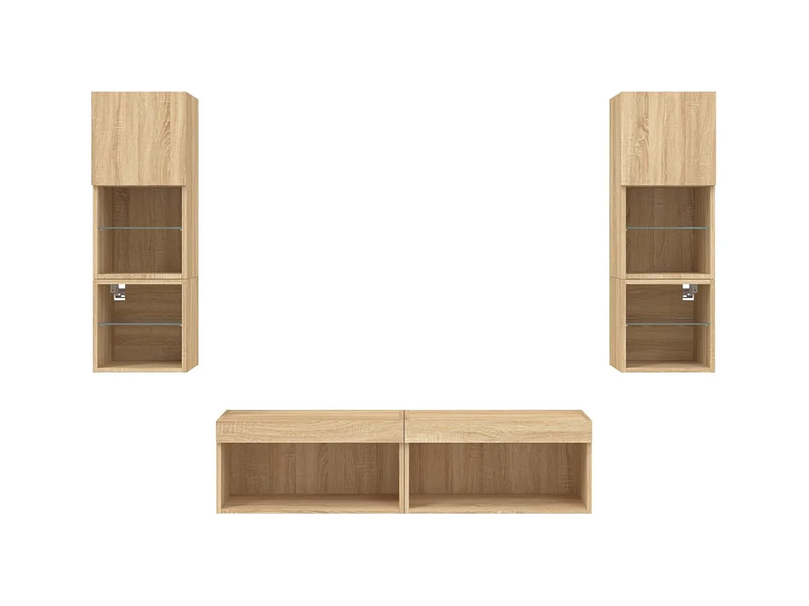 Meubles TV multimédia étagère bois marron 60 x 30 x 30 cm 02_0029455