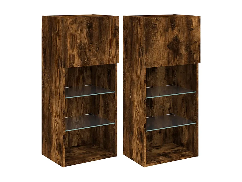 Meubles TV multimédia étagère marron 40.5 x 30 x 90 cm 02_0028867