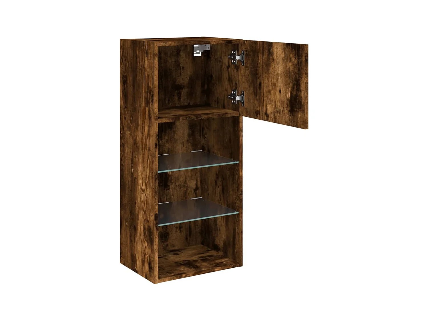 Mobile TV multimediale scaffale TV credenza TV sala da pranzo soggiorno camera da letto con luci LED 2 pezzi rovere affumicato 405 x 30 x 90 cm marrone 02_0028867