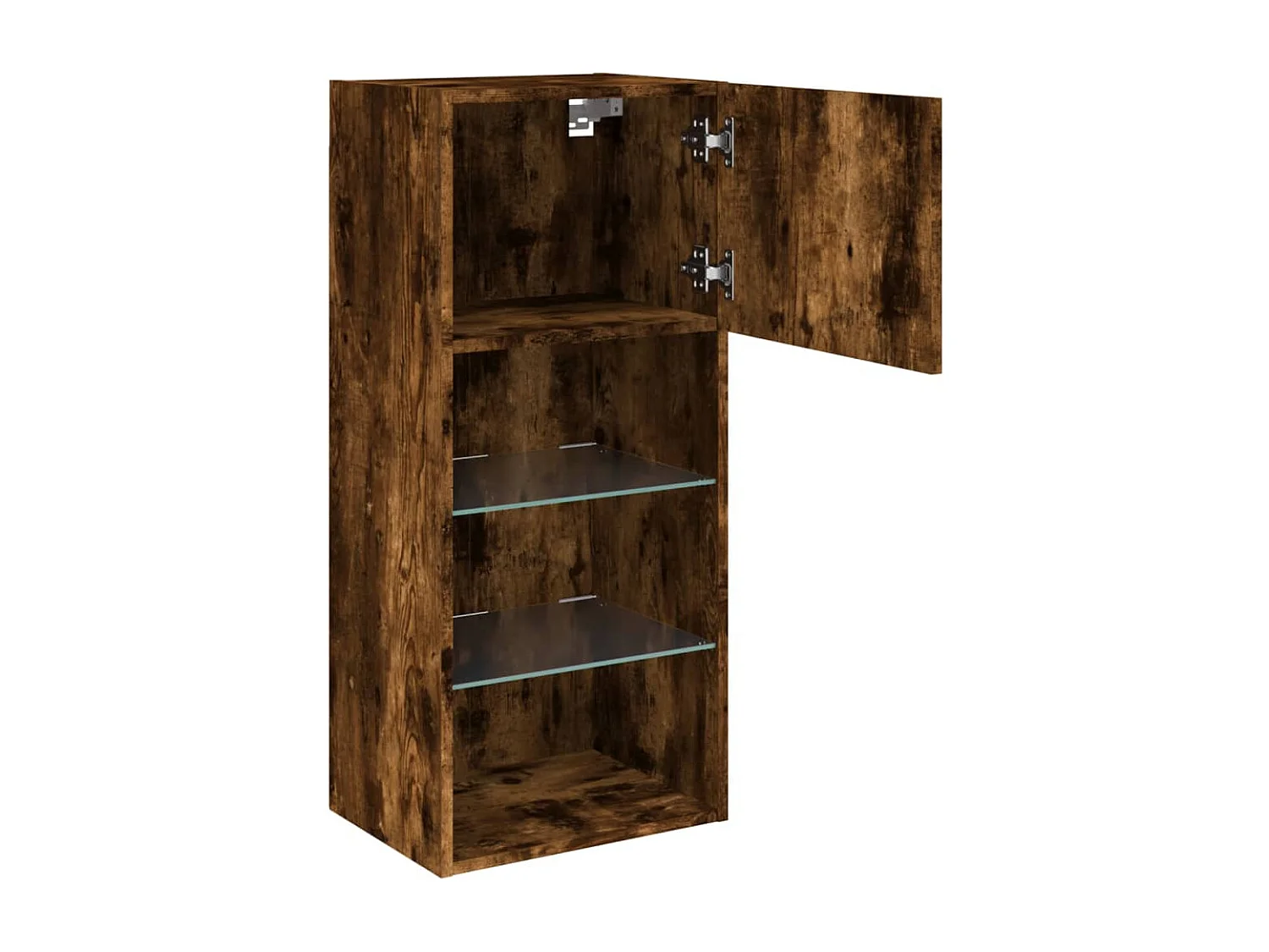 Mueble TV multimedia Estantería TV Aparador TV Comedor Salón Dormitorio con luces LED 2 piezas Roble ahumado 405 x 30 x 90 cm Marrón 02_0028867