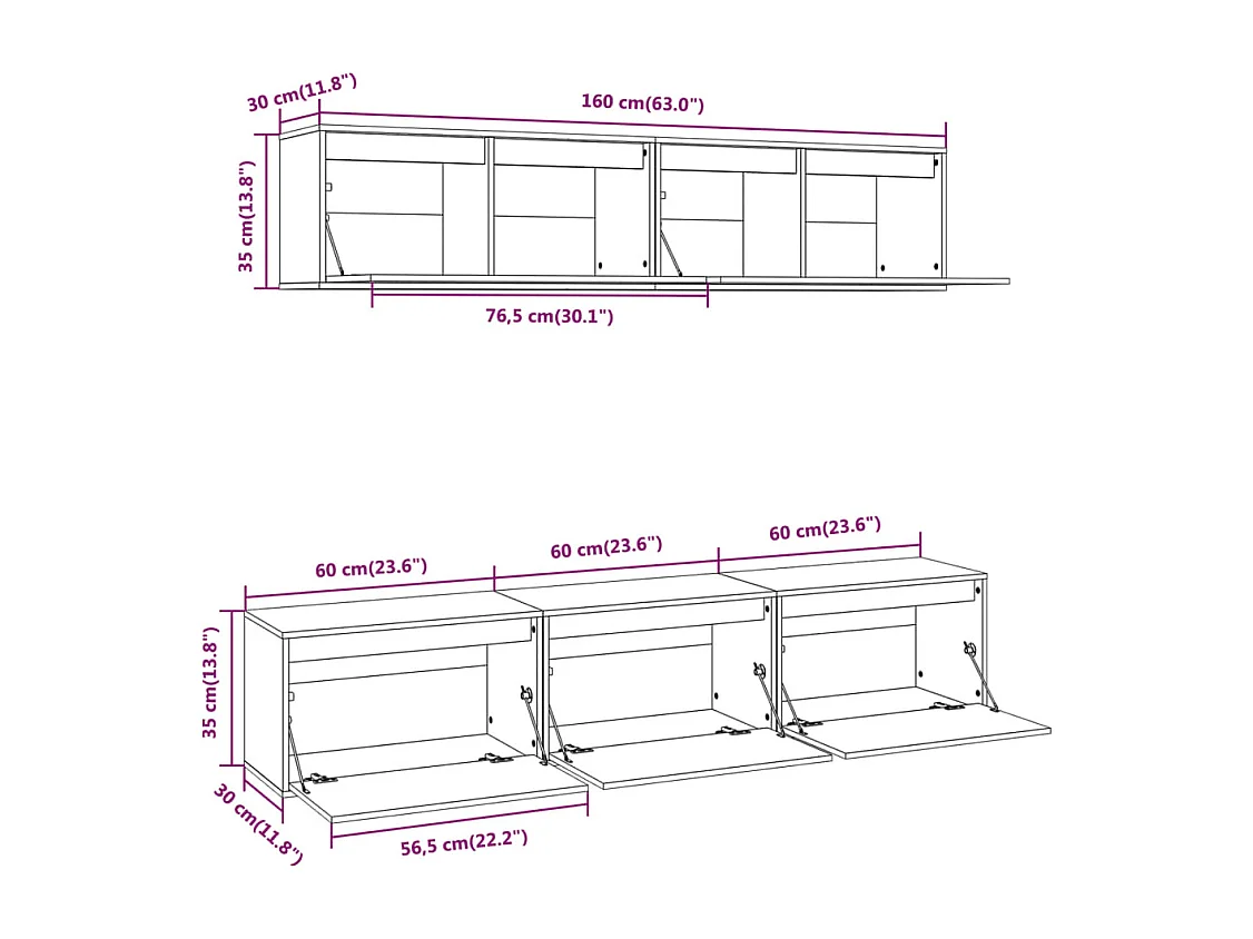 Mobile TV multimediale scaffale TV credenza mobile TV sala da pranzo soggiorno camera da letto 5 pezzi legno massello di pino marrone 02_0028776