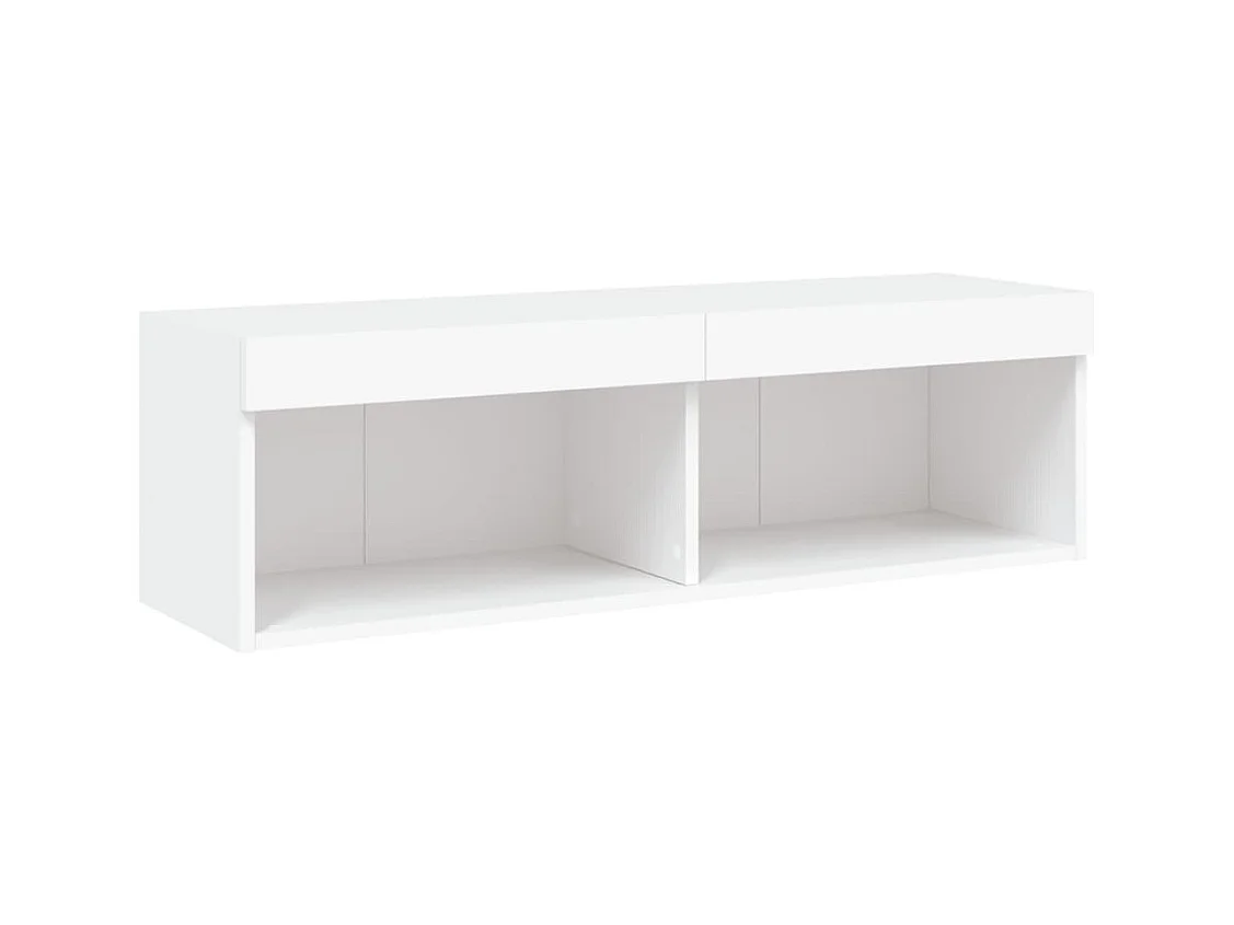 Meubles TV multimédia étagère bois blanc 100 x 30 x 30 cm 02_0029379