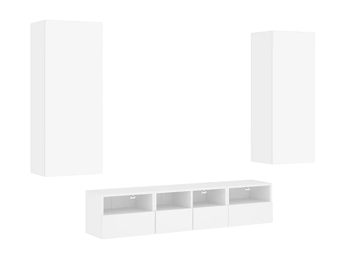 Meubles TV multimédia étagère bois blanc 60 x 30 x 30 cm 02_0029254