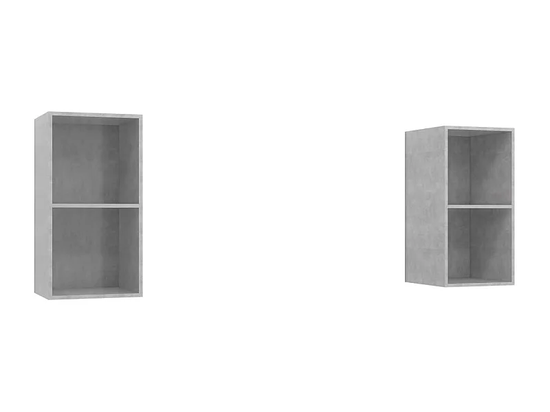 Muebles de TV de pared estantería multimedia aparador de TV comedor sala de estar dormitorio 2 piezas madera de ingeniería gris 02_0028943