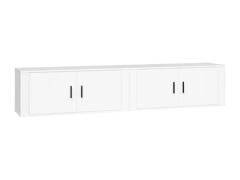 Muebles de TV de pared Estantería multimedia Aparador de TV Comedor Salón Dormitorio 2 piezas 100 x 345 x 40 cm Blanco 02_0028900