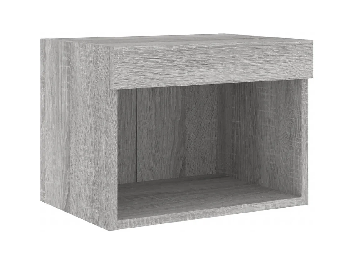 Meuble TV multimédia étagère grise 40 x 30 x 30 cm 02_0028226