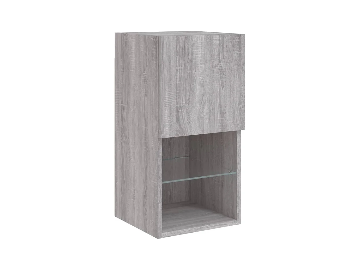 Meuble TV multimédia étagère grise 40 x 30 x 30 cm 02_0028226