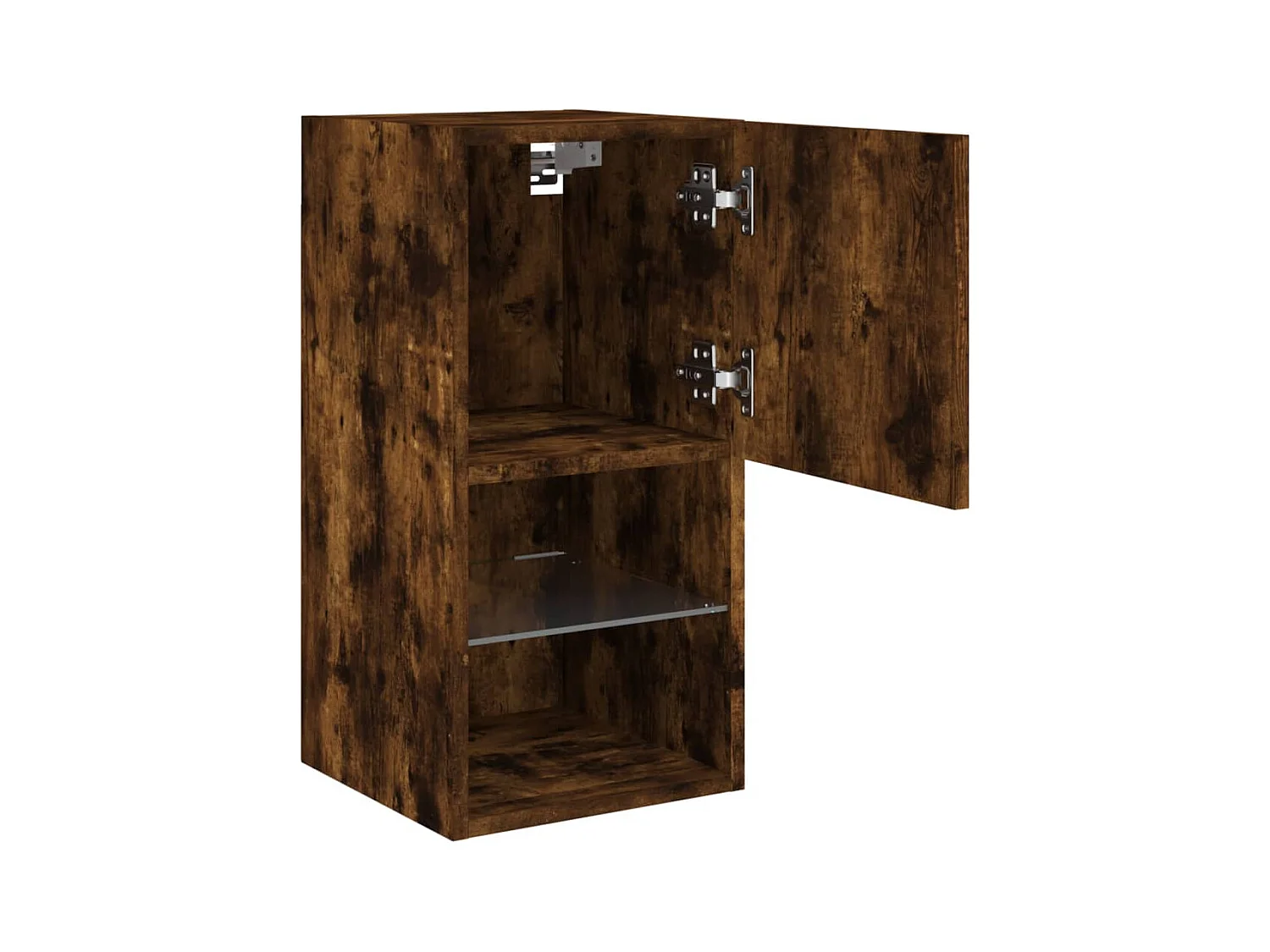 Mobile TV multimediale scaffale TV credenza TV sala da pranzo soggiorno camera da letto con luci LED 2 pezzi rovere affumicato 305 x 30 x 60 cm marrone 02_0028864