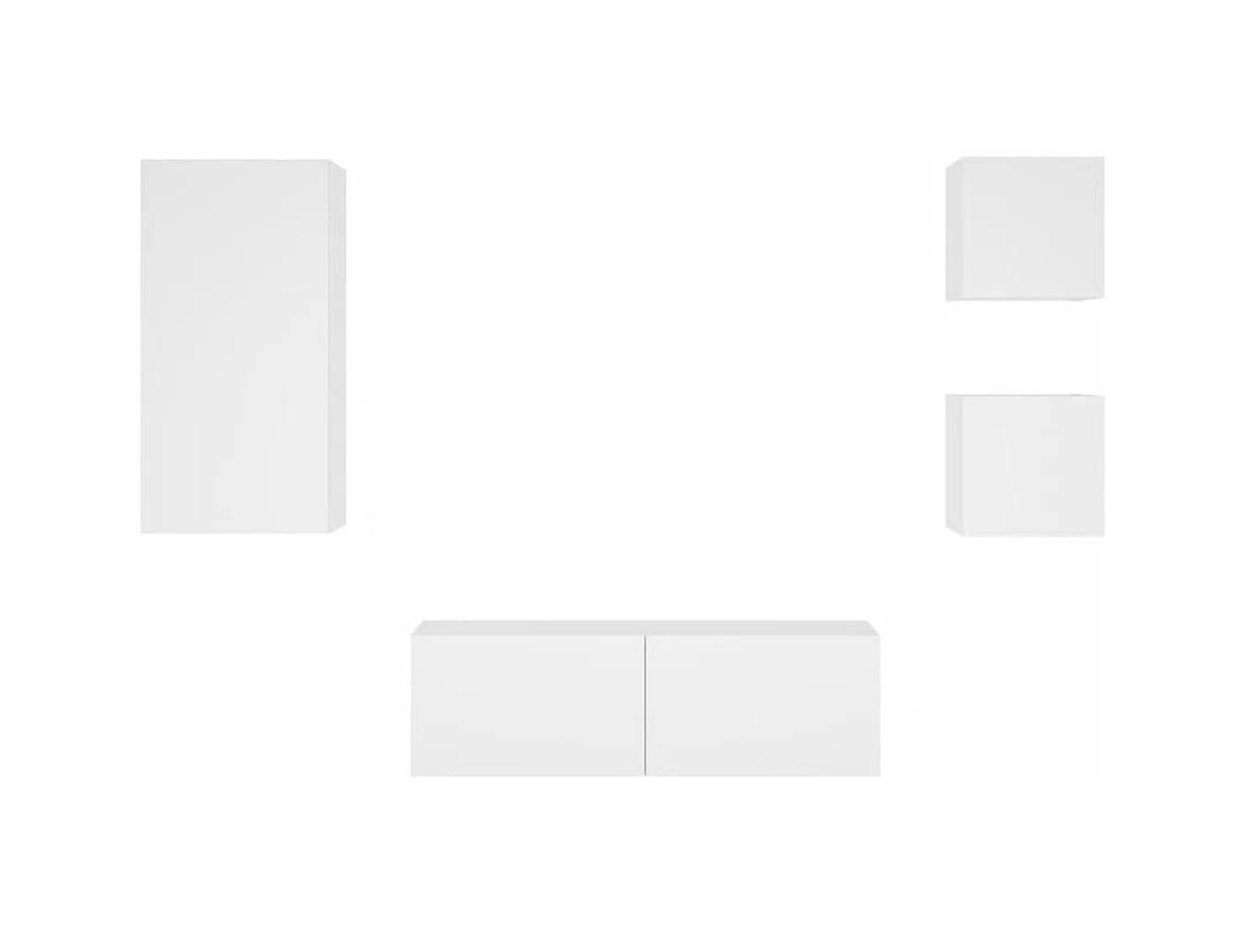 Meuble TV multimédia étagère blanc 100 x 35 x 31 cm 02_0028209