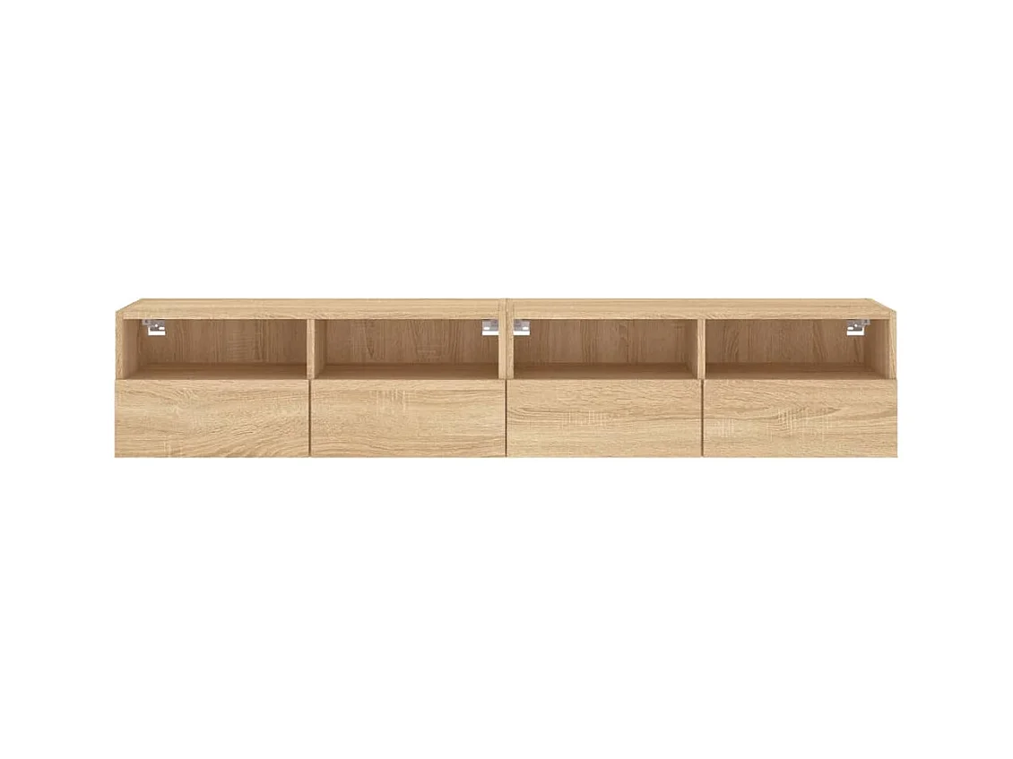 Meubles TV muraux multimédia bois marron 80 x 30 x 30 cm 02_0029001